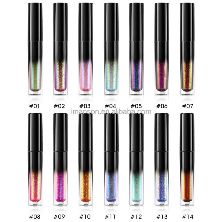 Private Label Cosmetics Color Changing Chameleon Lip Makeup Pink Green Duochrome Lipgloss