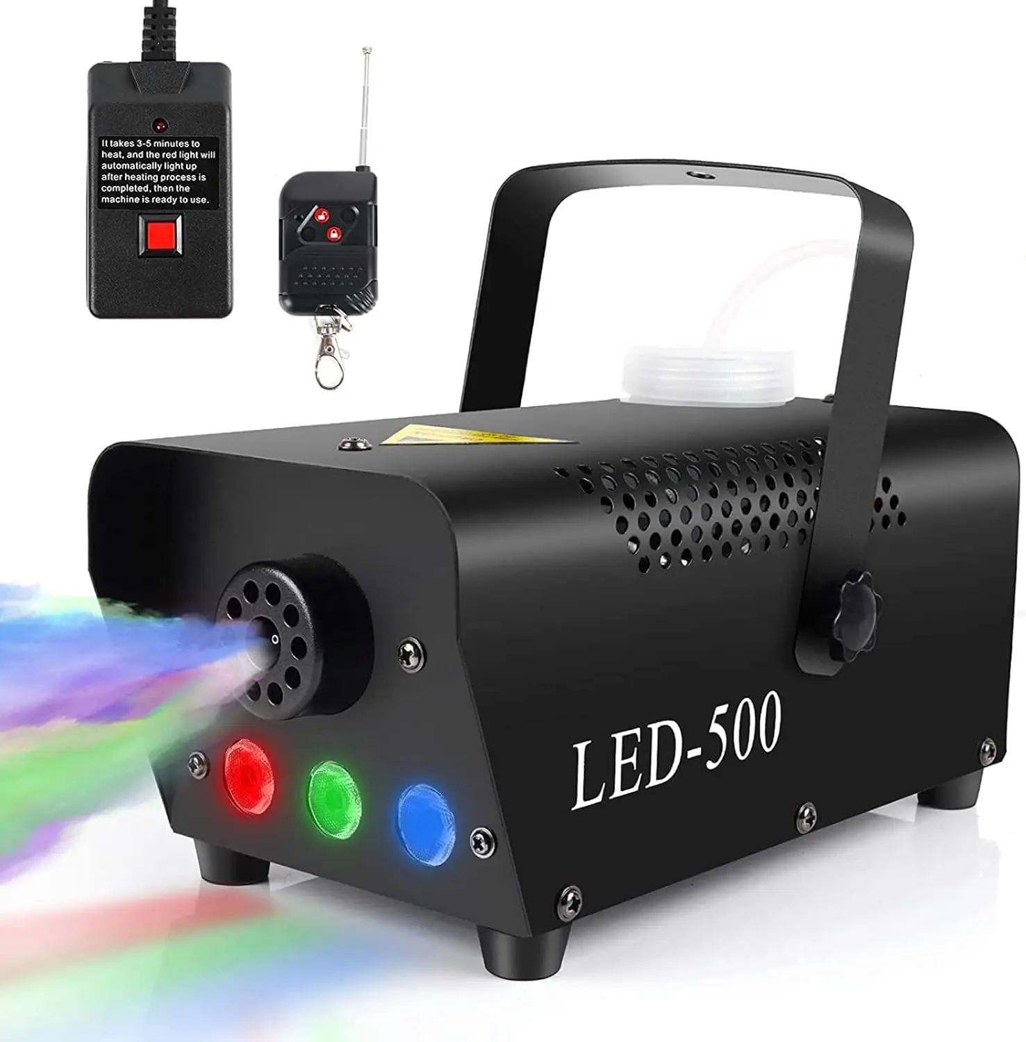 Topflashstar 500W Wireless Remote Control LED Portable Smoke Fog Machine For Christmas Party Fog Machine Colored Smoke Factory
