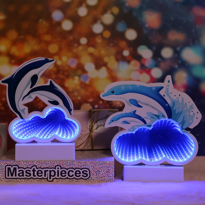 
battery operation led Eiffel Tower mold light led decorative table lights Infinity tunnel lamp pvc led night lamps for photo 