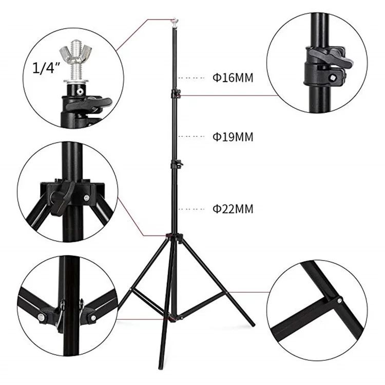 
Photo Video Studio 10Ft Backdrop Support System Kit Adjustable Background Stand with Carry Bag 