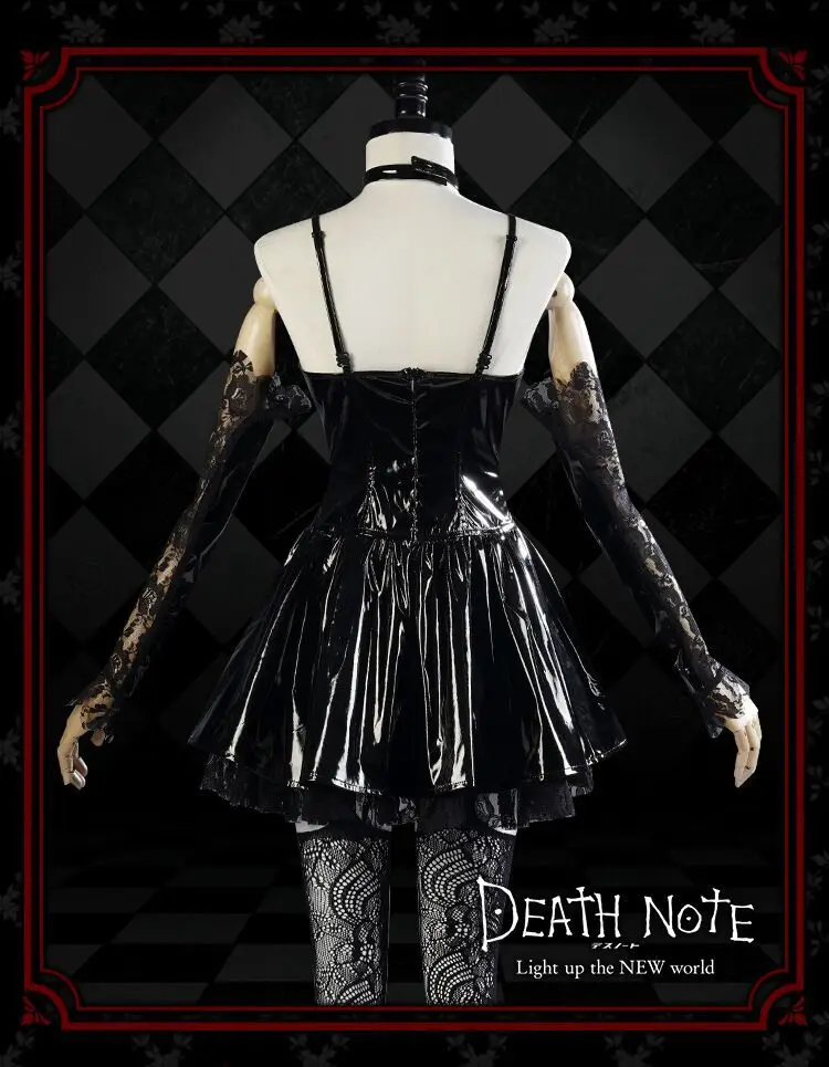 2023 Death Note cosplay sea sand coswear leather skirt gift lace socks necklace DEATH NOTE