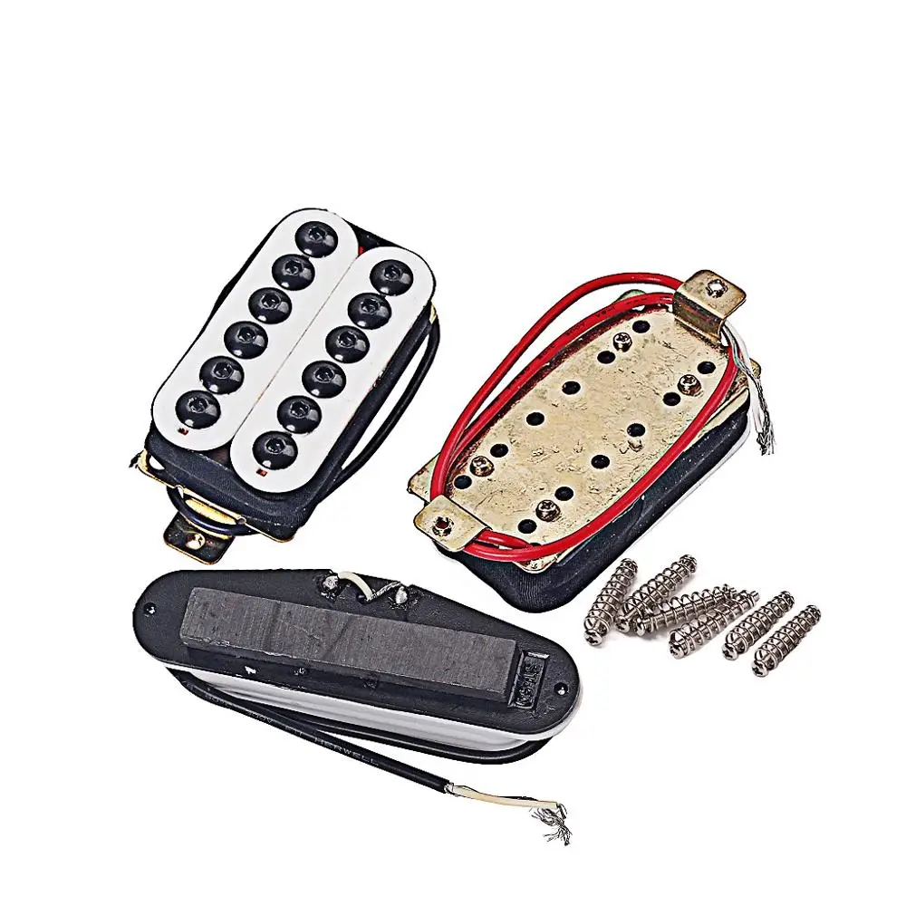GMC11A  one Set Bridge Neck Invader Style White Guitar Humbucker Pickup