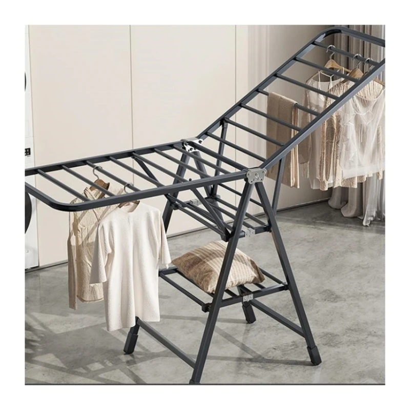 High Quality Stainless Steel and Aluminium Folding Laundry Racks Multifunctional Indoor and Outdoor Balcony Drying Racks