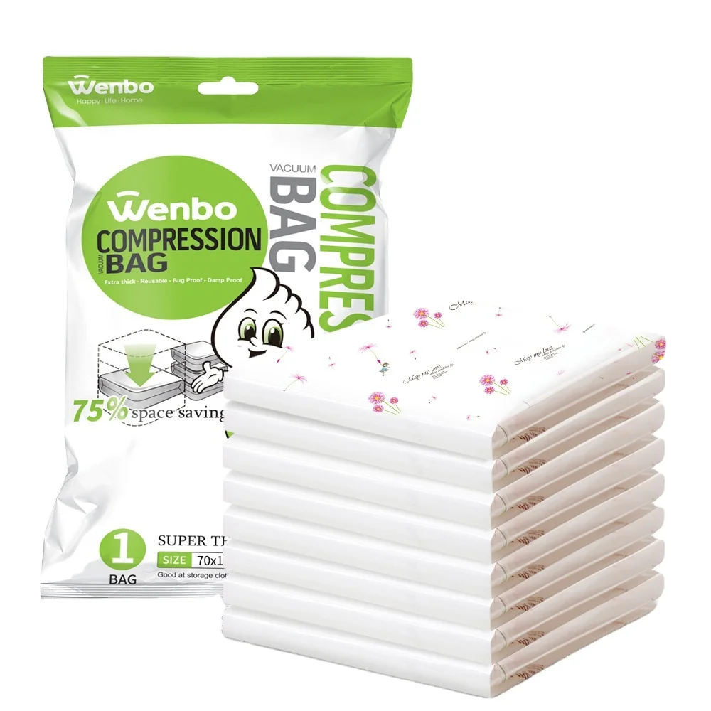 Коммерческие вакуумные пакеты, складной прозрачный герметичный компрессионный мешочек, органайзер, сумка для хранения, экономия места для одежды