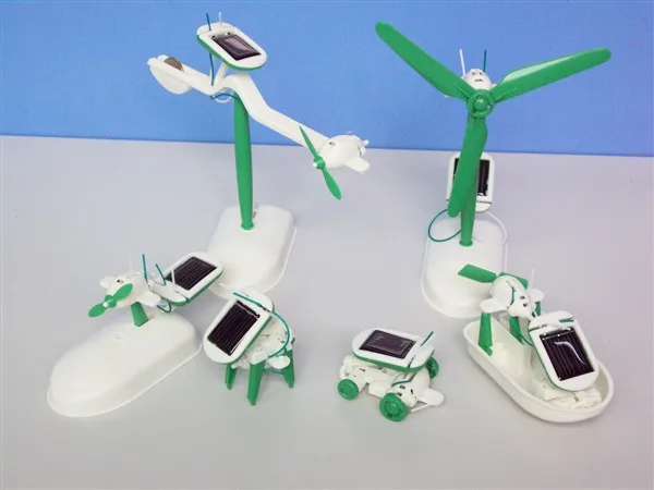 Lehoo Toys Solar Powered Robots DIY Solar KIT 6 In 1 Assembling KIT Science Engineering Toys For Children