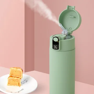 Умный светодиодный температурный дисплей 316, вакуумная колба из нержавеющей стали с соломинкой