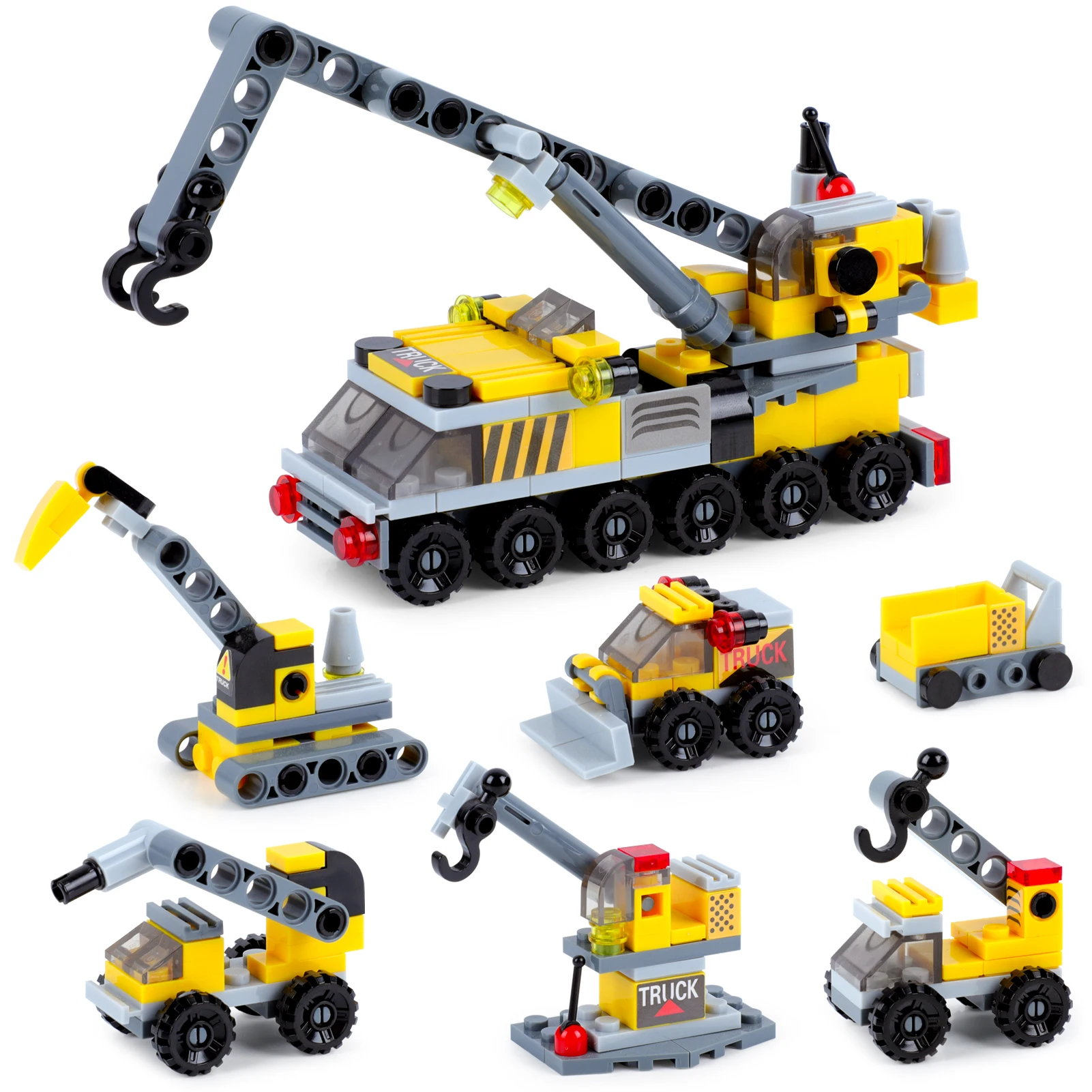 США Отправка 6 в 1 стержень Engineering город строительных машин строительные блоки для детей игрушки