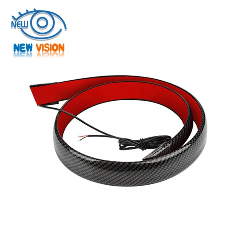 12 В красный УГЛЕРОДНЫЙ Автомобильный задний фонарь багажника, задний фонарь, Светодиодная лента с высоким креплением, стоп-сигнал, поворотный сигнал, Автомобильный багажник, светодиодные фонари