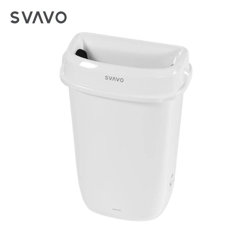 Белая/серая/черная пластиковая мусорная корзина Svavo PP 12 л для дома/общественных мест с индивидуальным