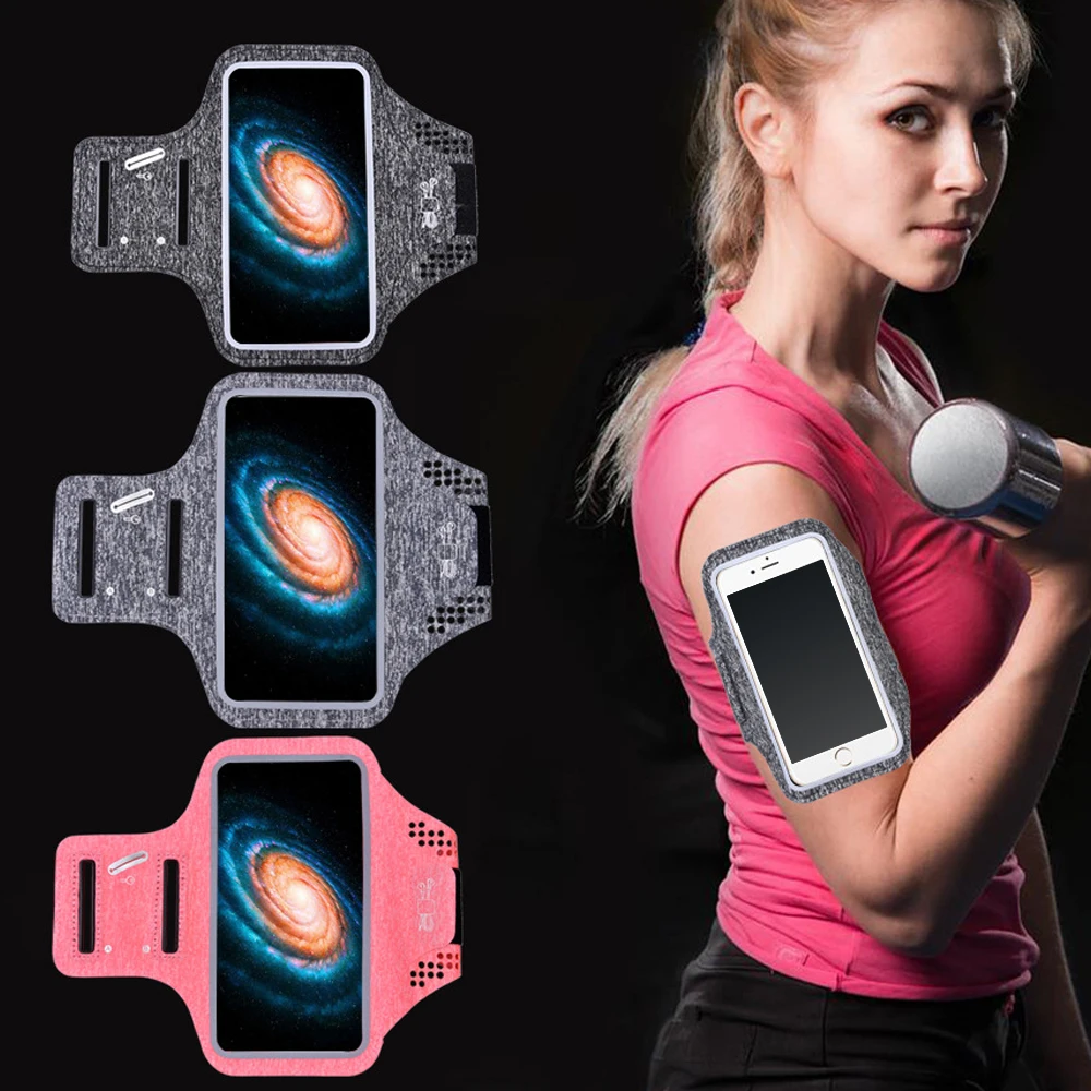 Super Slim Water Resistant Sports Phone Holder Case & Zipper Slot Car Key Holder Sport Running Armband