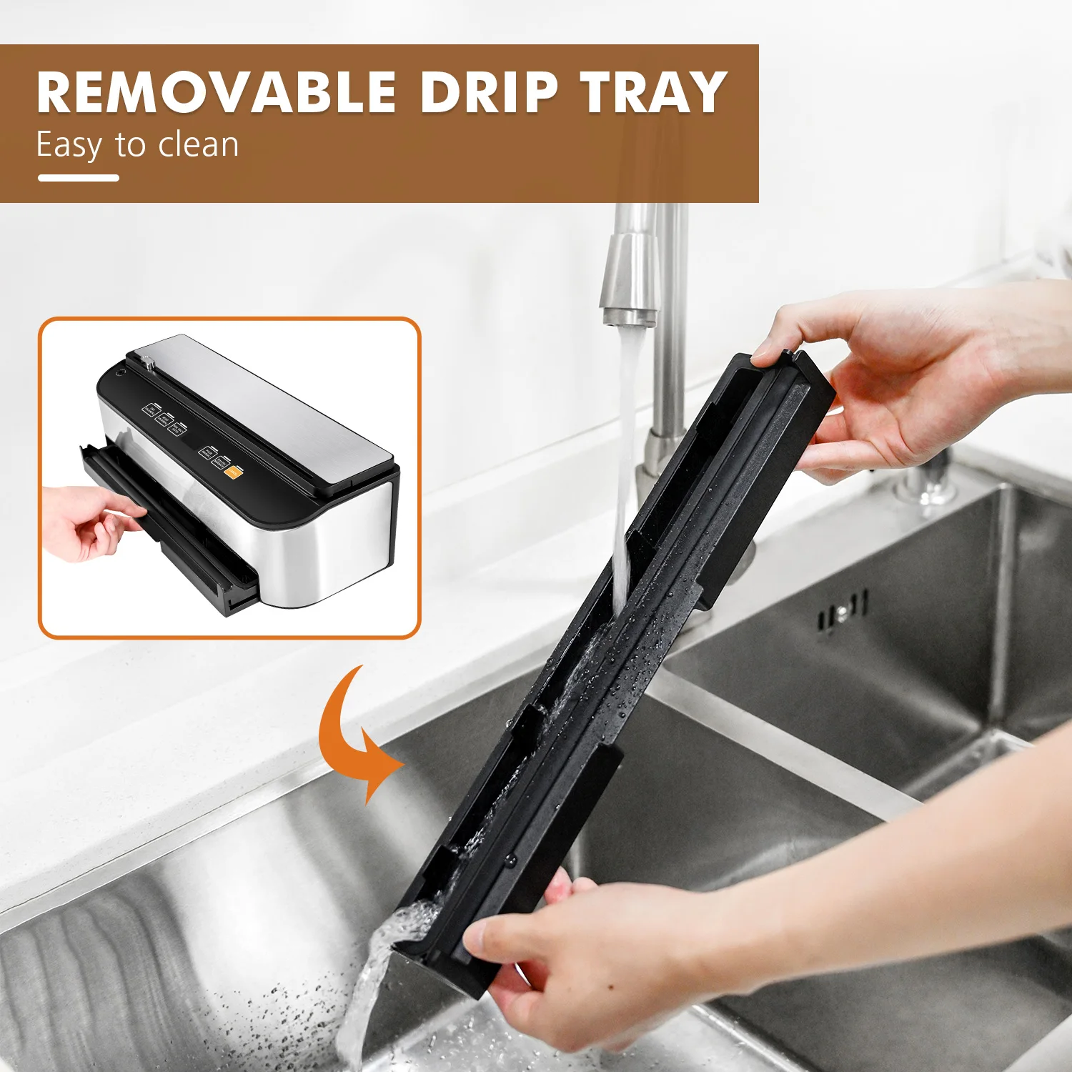 Sealer Vacuum Machine with High Quality for LED Indicator Light Low Noise Food Sealing Household Portable