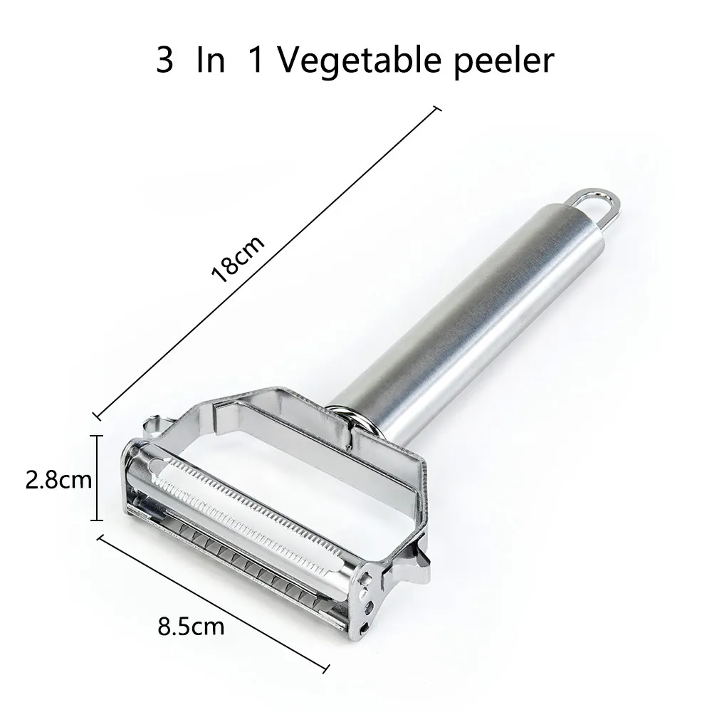 USA Warehouse Free Shipping Stainless Steel Potato Peeler With Grater Multifunctional Manual Kitchen Fruit Veg Gadgets