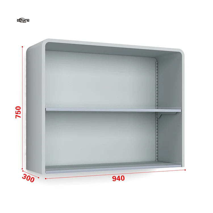 Cigarette display cabinet is installed on cigarette shelf behind checkout counter