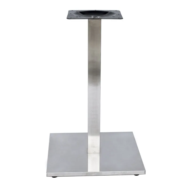 Jj-B025F-1 China Professional Adjustable Height Folding Square Dining Metal Stainless Steel Table Base