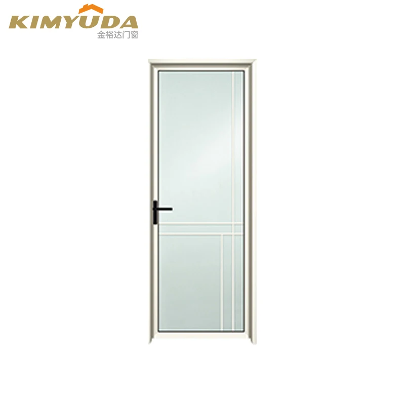 Waterproof White Kerala Balcony Toilet Interior Door Design Glass Bathroom Door Price Aluminium Hinged Doors