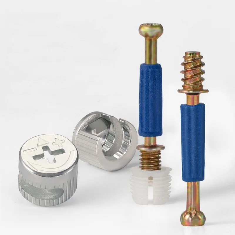 3 in 1 Screw Eccentric Wheel Nut Furniture Fixing Connector for Clothes Cabinet Wardrobe Fasteners