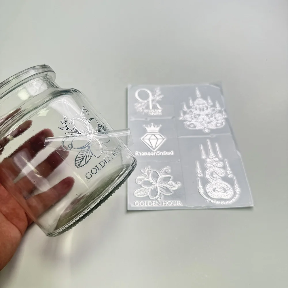 Custom 3d Waterproof Logo Transfer Labels Electroforming Metal Nickel Silver Metal Stickers