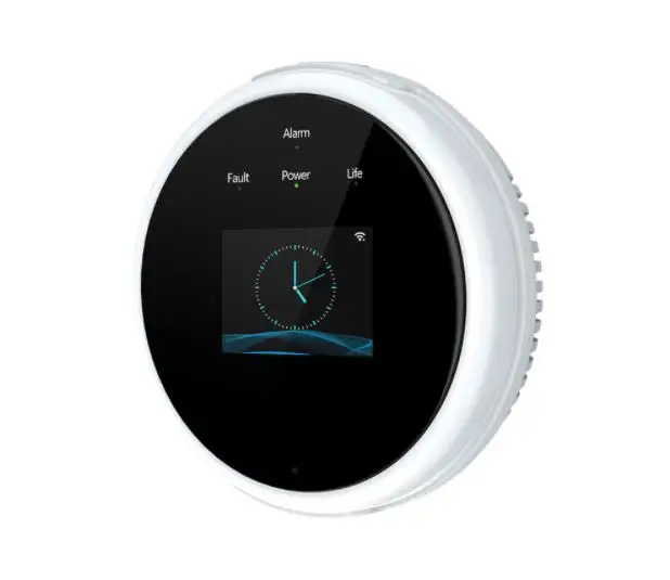 Датчик утечки газа Danwish Smart life с сигнализацией сжиженного углеводородного газа, датчиком температуры с Wi-Fi, светодиодным цифровым приложением tuya