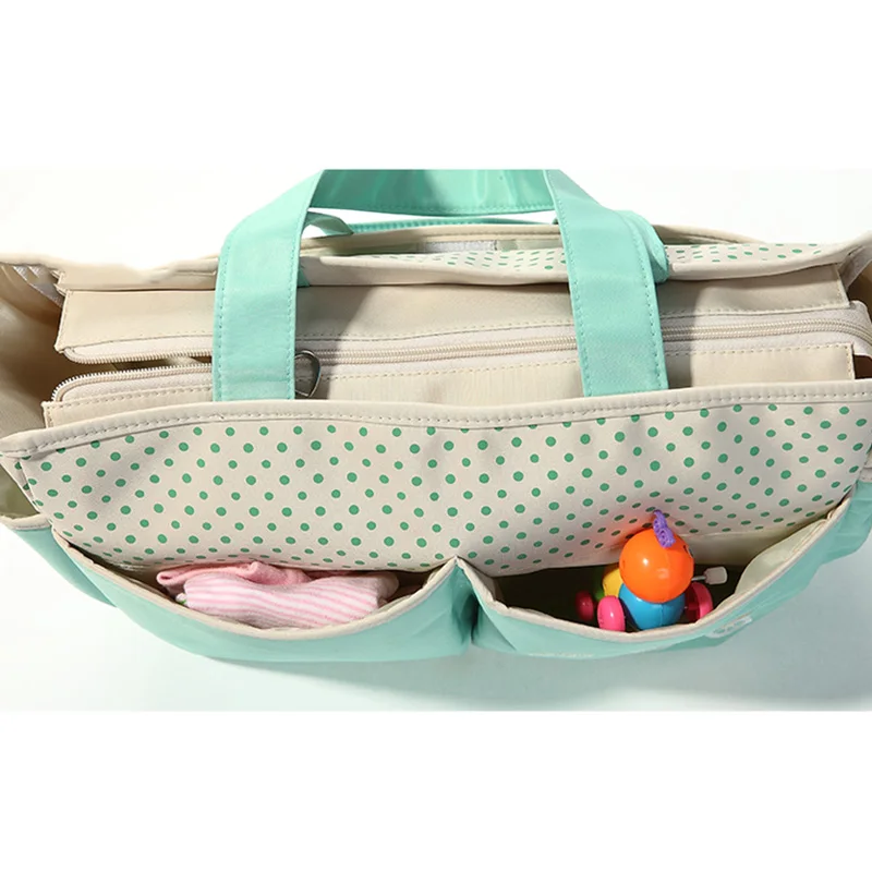 Baby diaper bags Upgraded version waterproof dots Nappy Tote baby diaper bag for mummy using