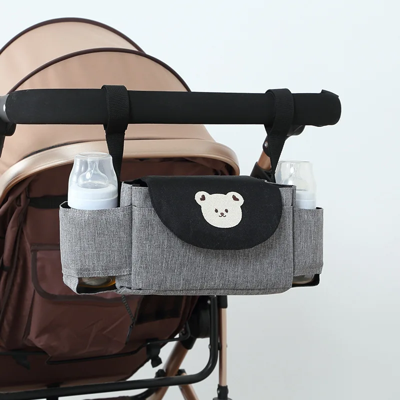 Pram Hanging Diaper Cup Bottle Bag Portable Universal Baby Stroller Organizer Buggy Bag