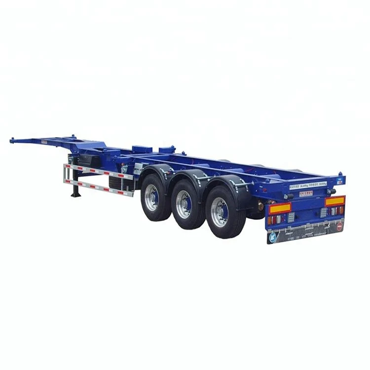 3 Axle Shipping Container Skeleton 40 Foot/feet Gooseneck Skeletal Chassis Semi Truck Trailer