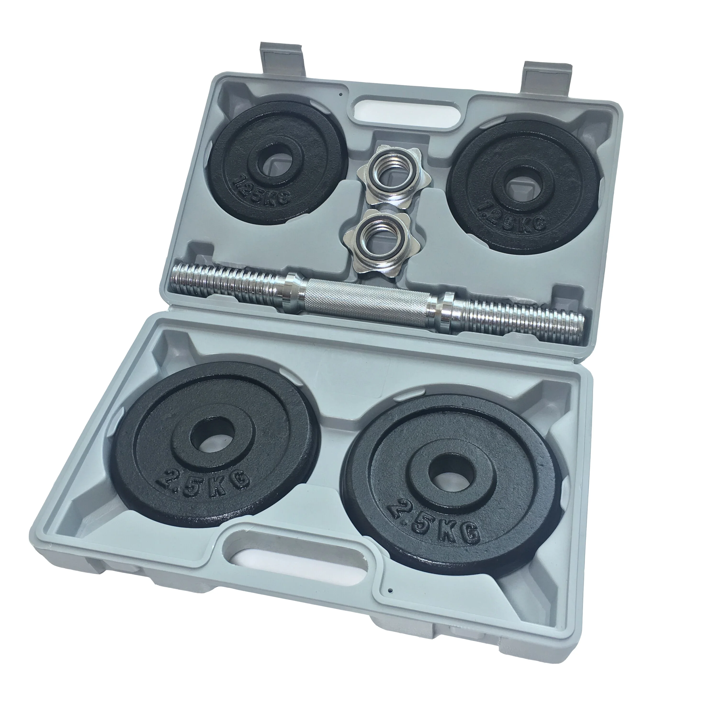 
Black.grey hammerton,chrome dumbbell barbell sets 