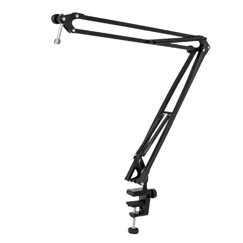 Broadcasting flexible microphone suspension boom scissor arm stand for desk