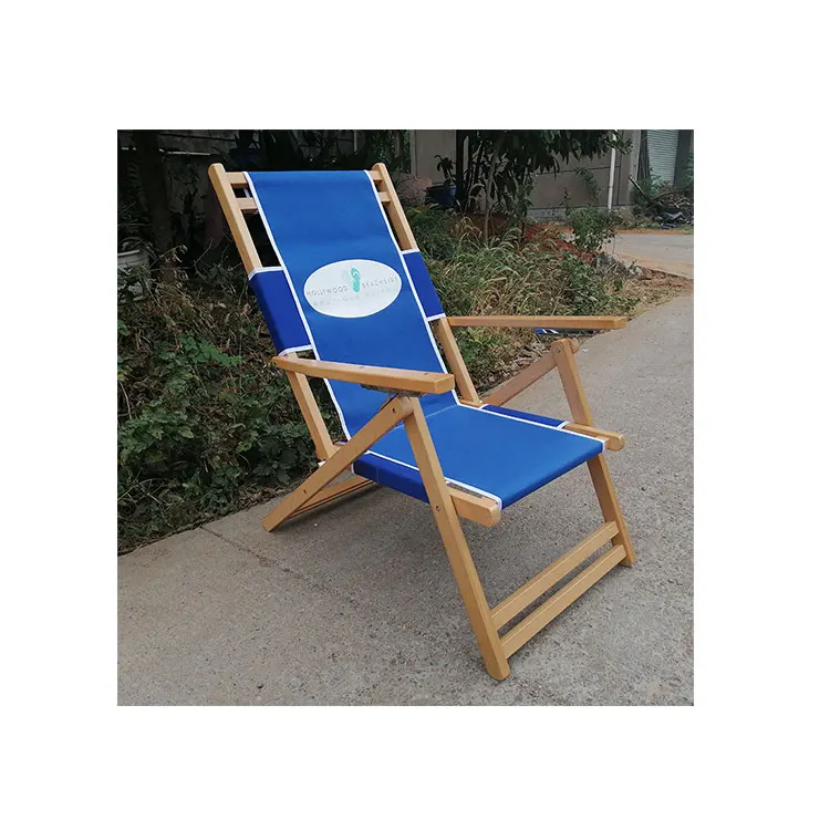 Wholesale Outdoor  Chair Wood Wooden Fold  Folding Camping  wood Garden Beach  lounge Chairs