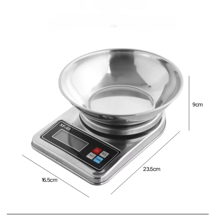 Digital Stainless Steel Nutritional Cooking Baking Calculator Household Vegetables Grain Meat Tray Kitchen Weighing Scale