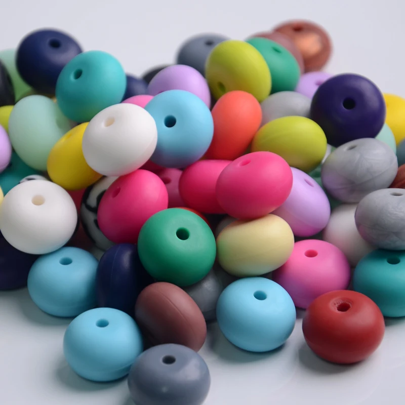 HAPBAY Wholesale 15mm Silicone Teething Beads