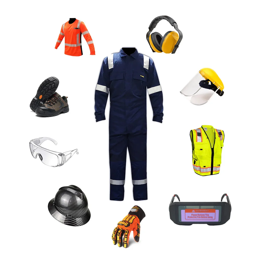 Hi-Vis 100% Cotton Construction Safety Wears Worn Uniforms Coveralls with Reflectors