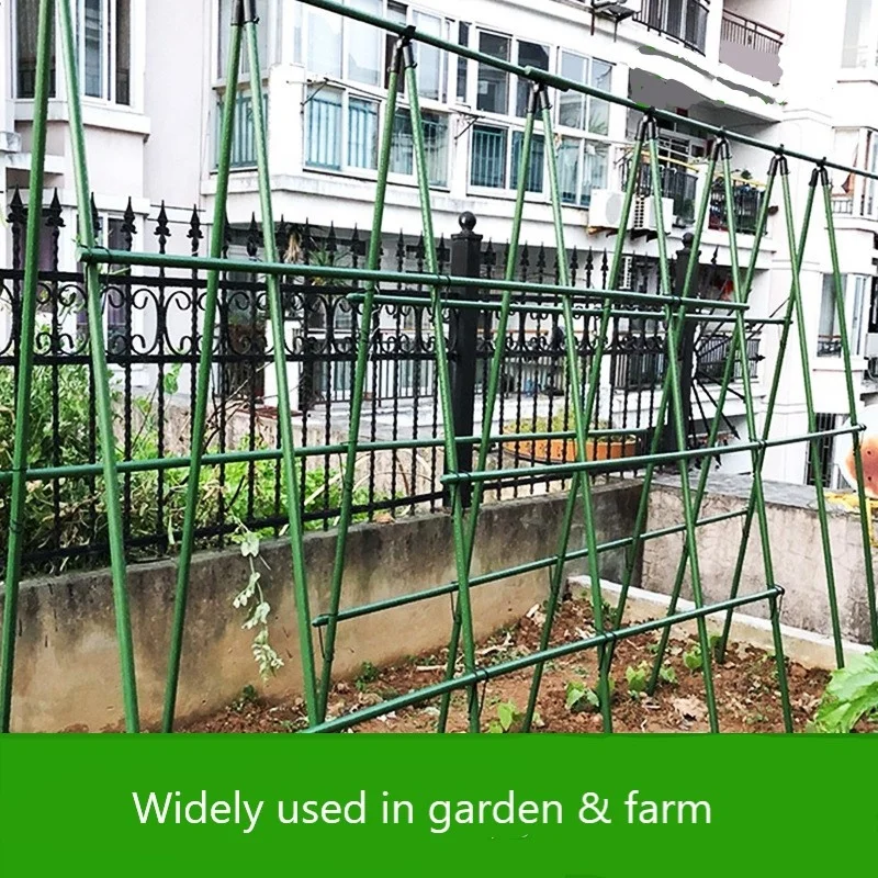 Garden plastic-coated bracket rod grape and cucumber vegetable climbing vine bracket plastic coated steel garden stakes