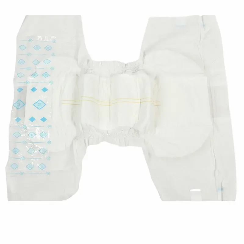 2023 OEM Couche Pour Adulte Pieluchy Fujian Baby Printed Thickest Big Tape Disposable Adult Diaper For Elderly