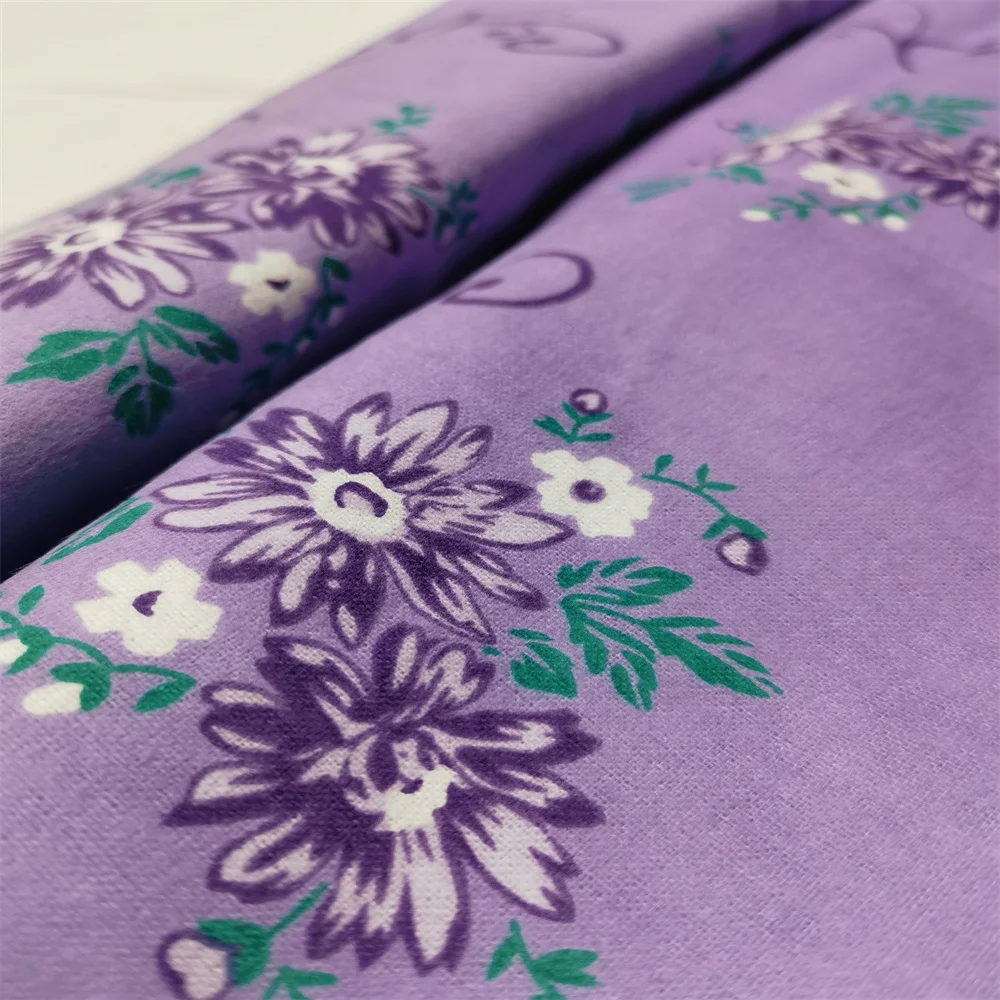 High quality digital printed flannel 100% cotton fabric for duvet cover pillowcase fabric