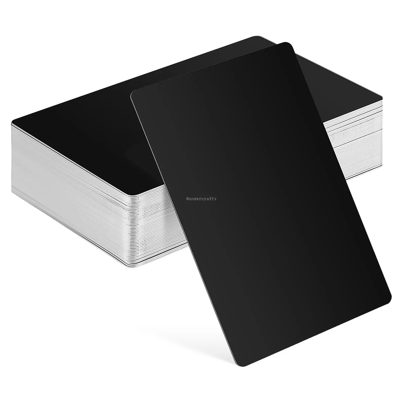 WD Good Quality Factory Directly Custom DIY Engrave Card Presents Metal Aluminum Sheet Laser Marking Business Black Cards
