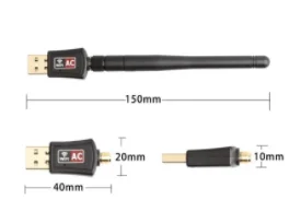 Customized 600Mbps USB 2.0 Dual Band 2.4Ghz/5Ghz Antenna Wireless Lan Network Card Wifi Adapter