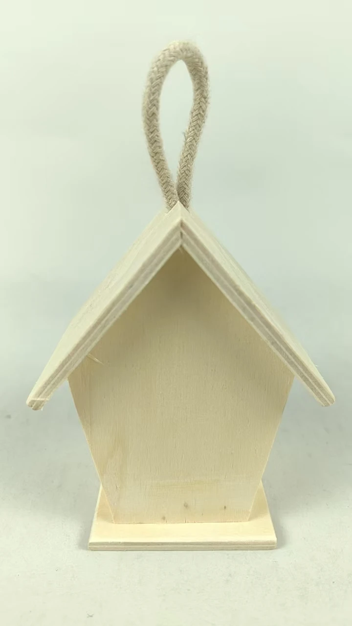 Customized DIY Wooden Bird Cage and Decorative Bird House Art House Sparrow Model Pine and Plywood Lovely Home Decor