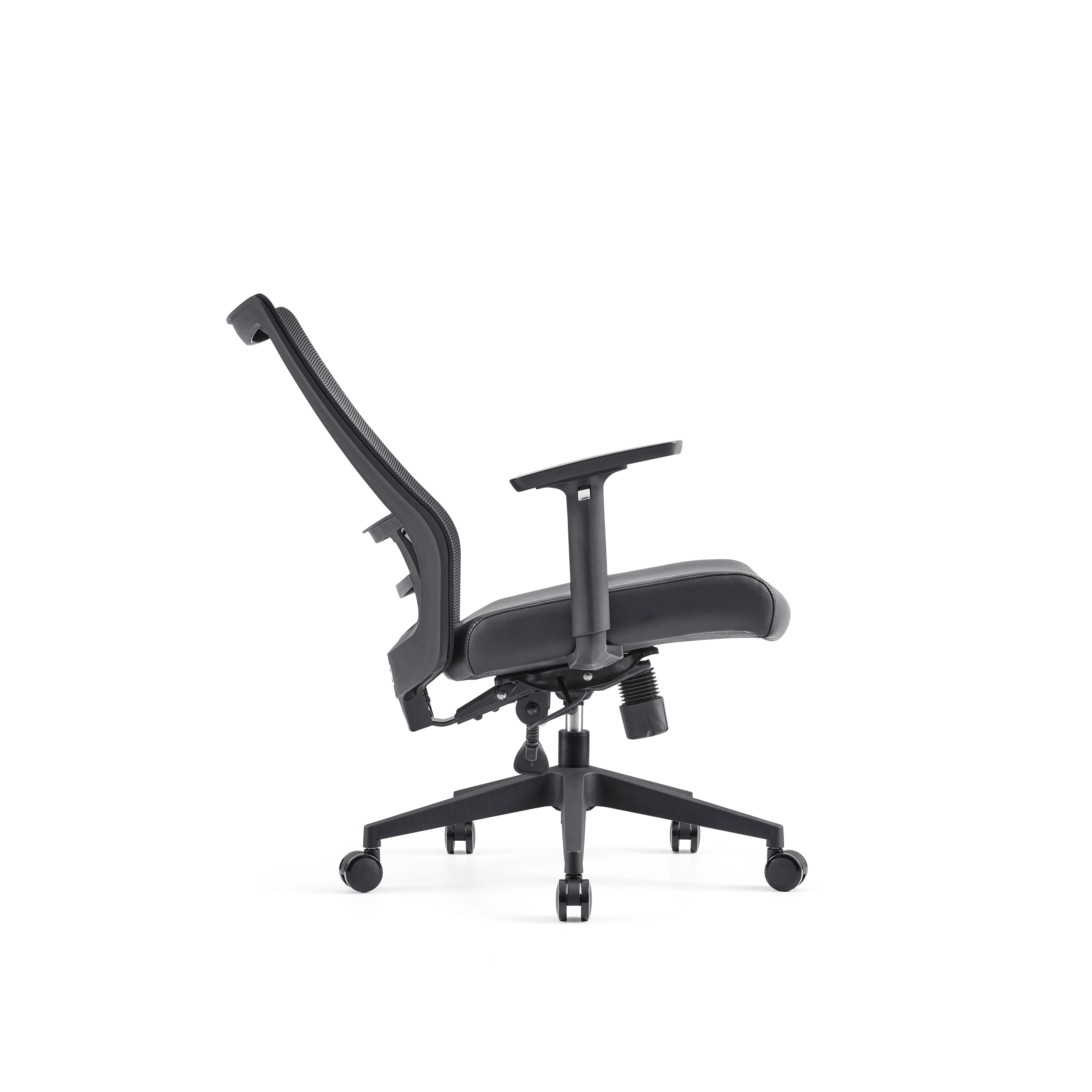 Modern Lift Office Chair Ergonomic Swivel Design Adjustable Headrest Mesh Fabric Aluminum Metal Recliner Home Office