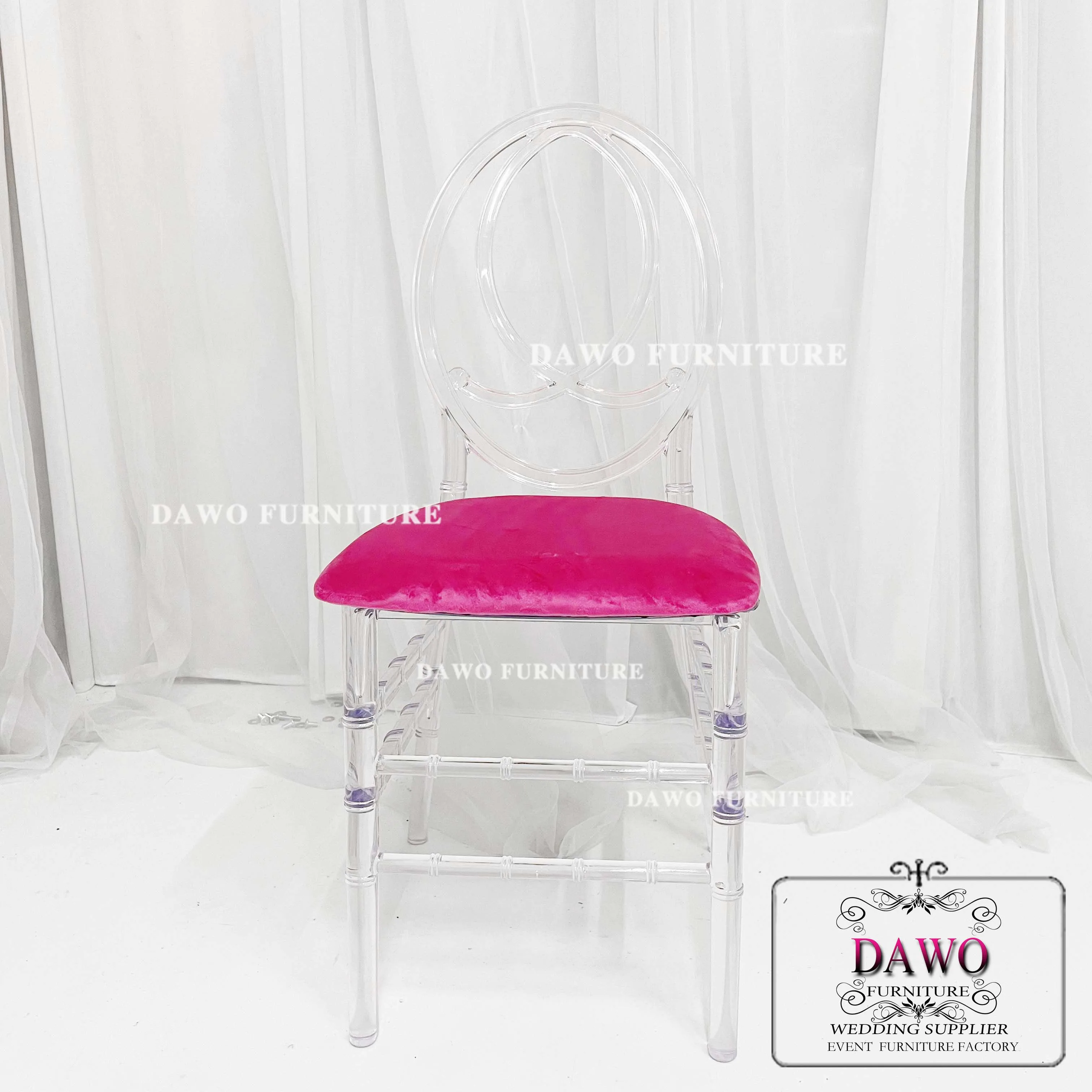 Высококачественные стойкие штабеленные пластиковые поликарбонатные акриловые Феникс свадебные стулья