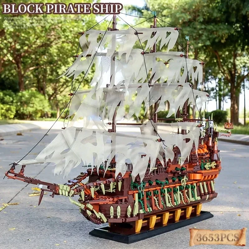 Mould King 13138 Dutchman Sailboat Toy Build Block Model 3653pcs Assembly Building Block Toy Set For Boys