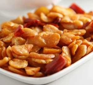 Розничная упаковка, жареная широкая фасоль со вкусом васаби