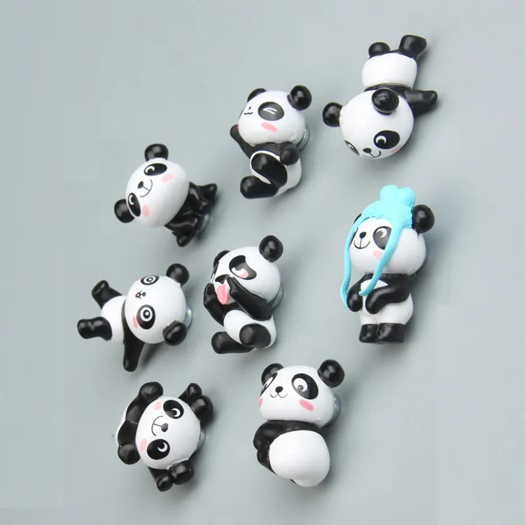 2022 Amazon Hot Sell Cute Panda Magnetic Fridge Sticker Rubber Soft Magnet Magnetic Decorative Sticker 3D Fridge Sticker
