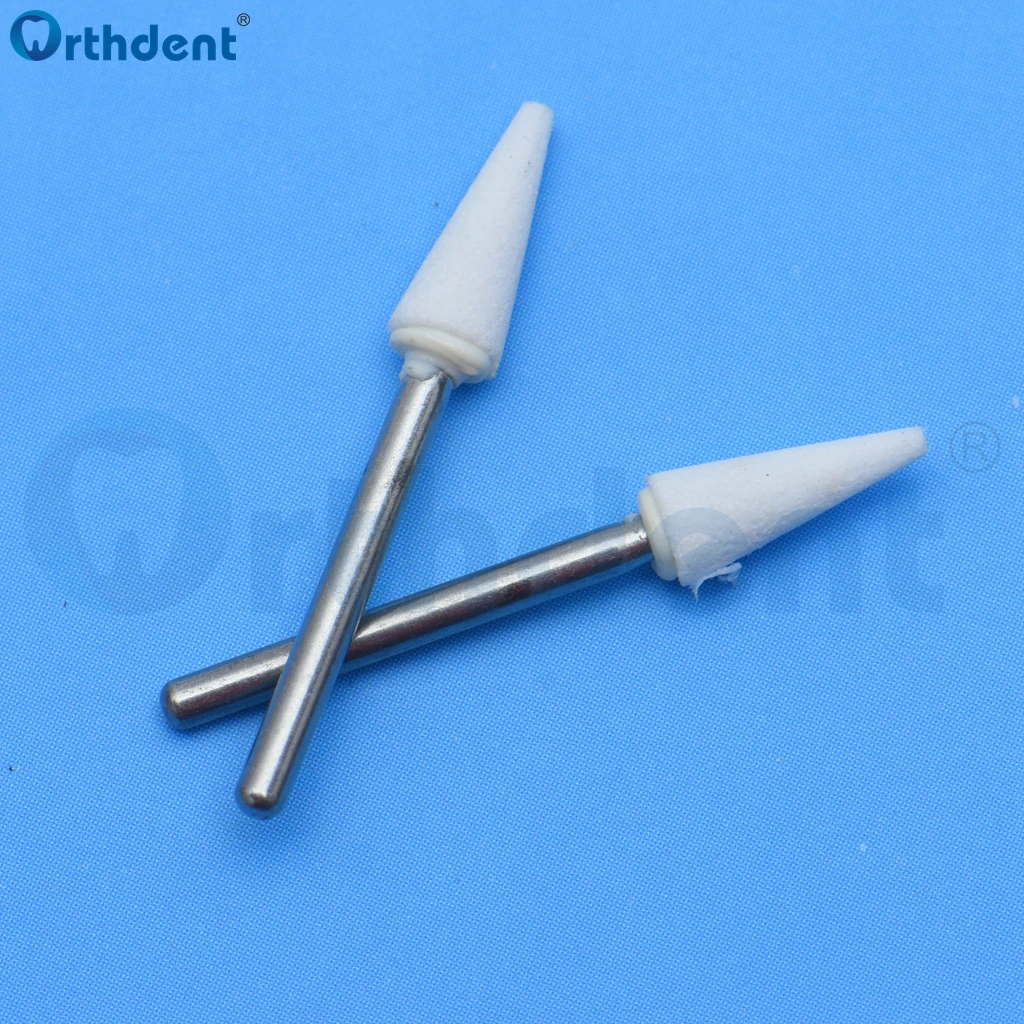 12 Pcs/Pack Dental Polishing White Stone FG CN1 Handpiece Burs Cone Flame Drills Aluminum Oxide Dentist Lab Teeth Whiting Tools