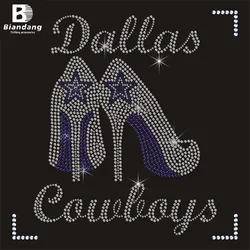 Manufactures Colorful NFL Logo Rhinestones Clothing Rhinestone Transfer for T-shirt Custom