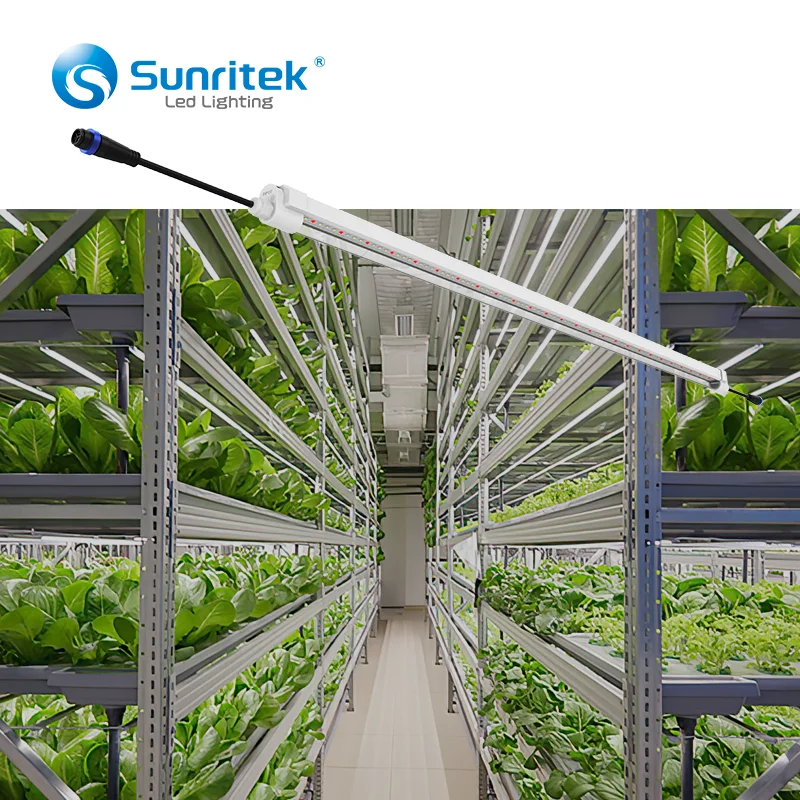 18W T8 vertical farming linear lamp IP65 waterproof clone led grow light tube for indoor veg