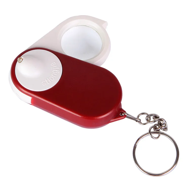 10X 22MM LED Keychain Folding Magnifying Glass
