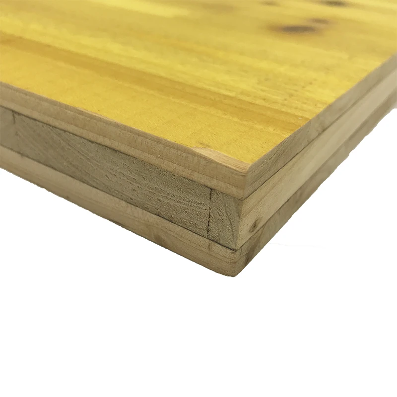 Waterproof Yellow Painting 3 Ply Spruce Fir Shuttering Plywood Formwork Panel