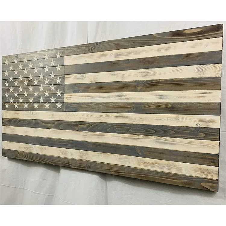 Wood American Flag Full Size Barnwood Rustic Barn Wood wall art decor