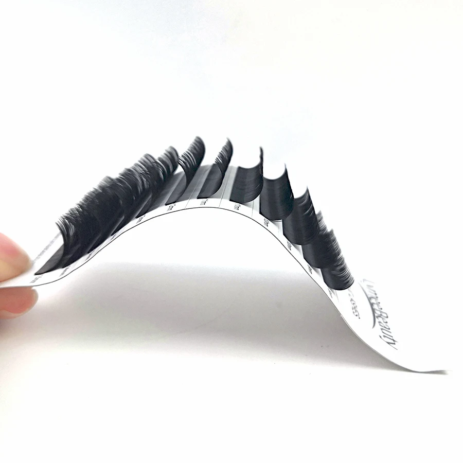 Russian Volume Eyelash Extension Cashmere Double Tips Ellipse Flat Lashes Silk Flat Lashes Extension Promades