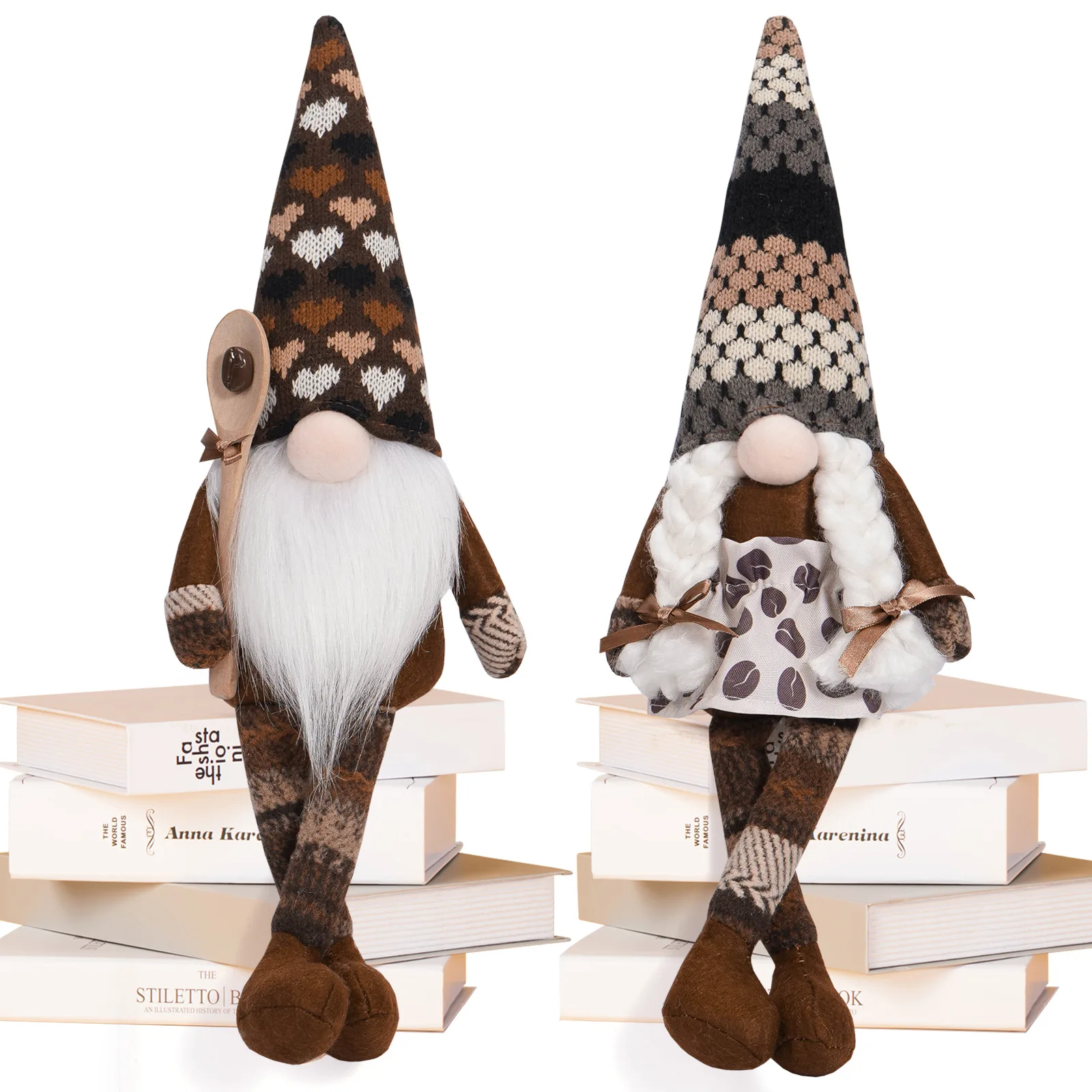 Plush Coffee Gnomes For Coffee Bar Decor Swedish Tomte Coffee Station Collectible Figurines Table Decor For Living Room Kitchen